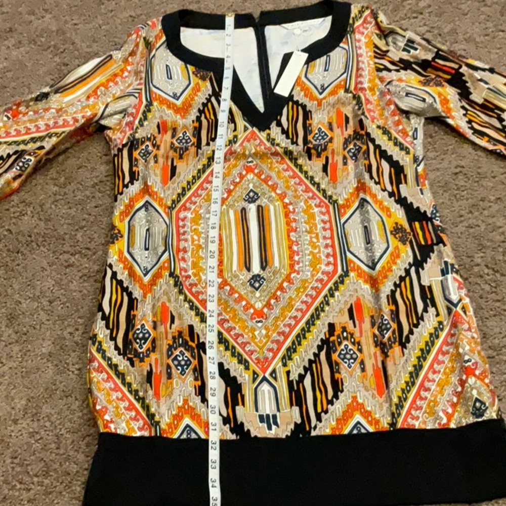 Geometric Patterned Tunic Dress - image 4